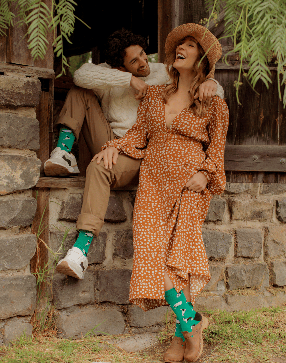 MENS BORDER COLLIE BAMBOO SOCK