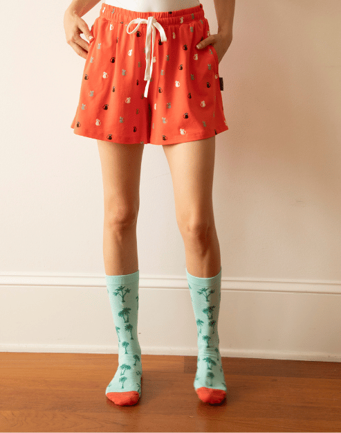 WOMENS PALM TREES BAMBOO SOCK