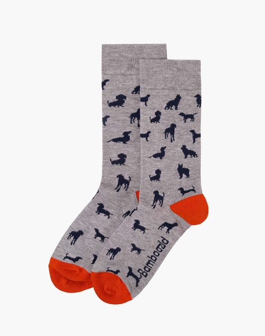 MENS DITSY DOG BAMBOO SOCK