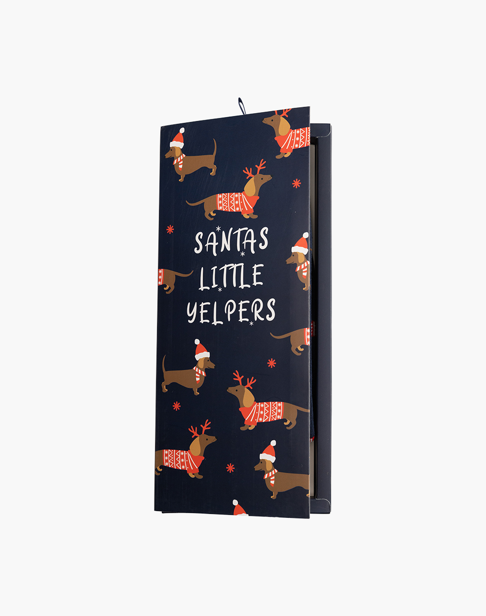 MENS SANTAS LITTLE YELPERS SOCK CARD
