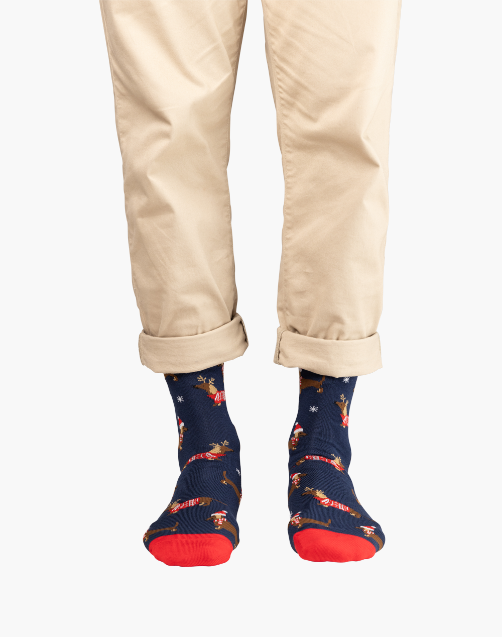 MENS SANTAS LITTLE YELPERS SOCK CARD