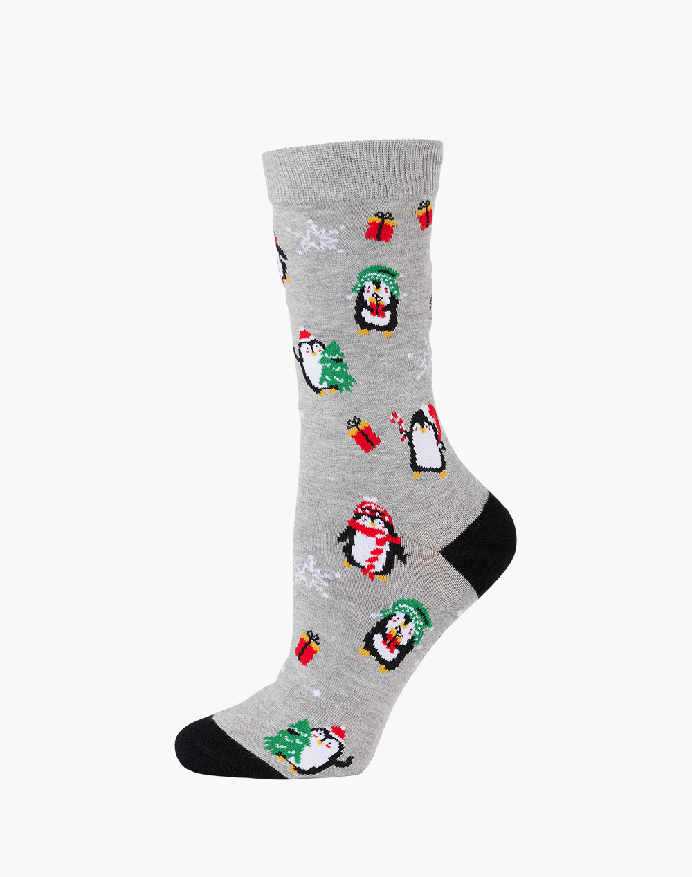 WOMENS XMAS PENGUINS BAMBOO SOCKS