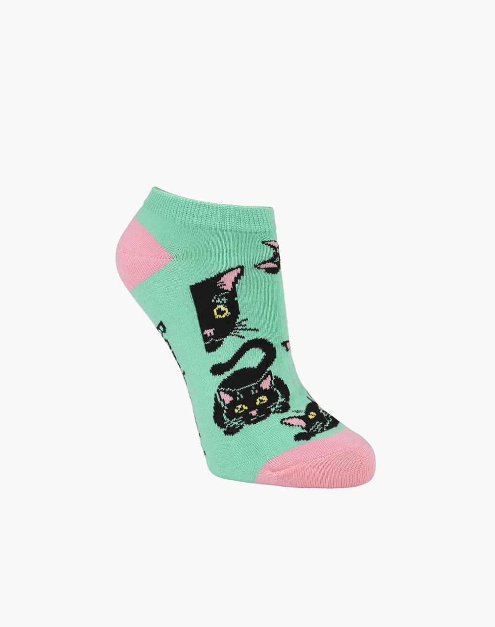 WOMENS BLACK CAT BAMBOO PED SOCK