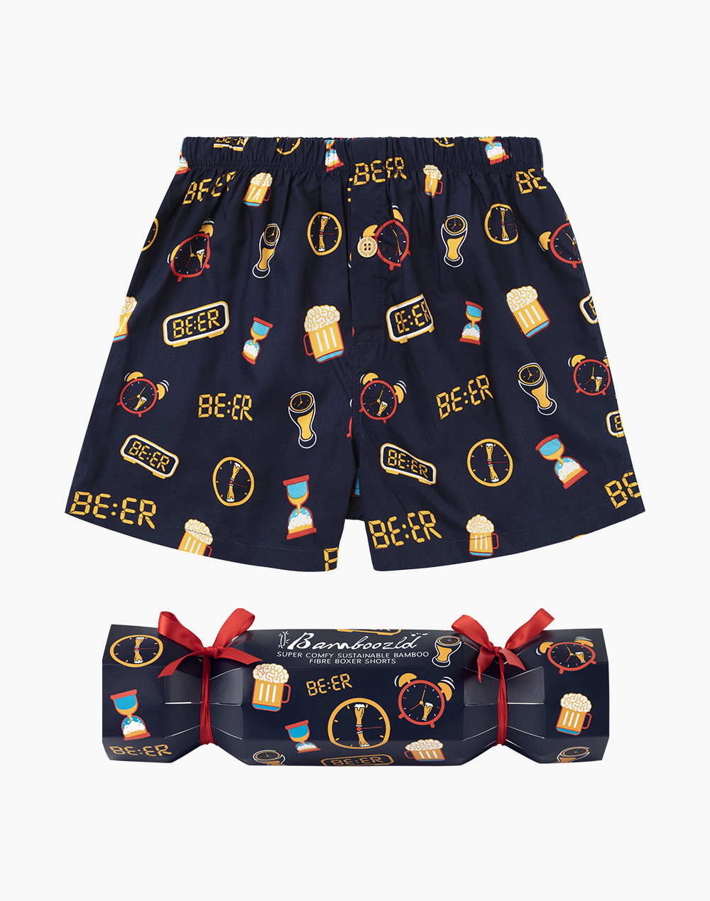 MENS BEER O'CLOCK BAMBOO BOXER SHORT CRACKER