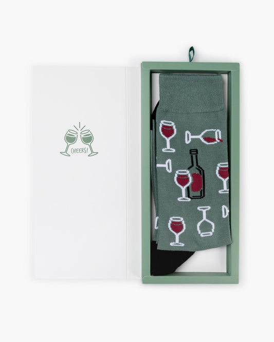 MENS FINE WINE BAMBOO SOCK CARD