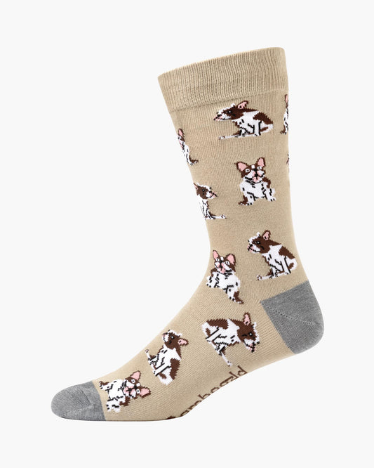 MENS FRENCH BULLDOG BAMBOO SOCK