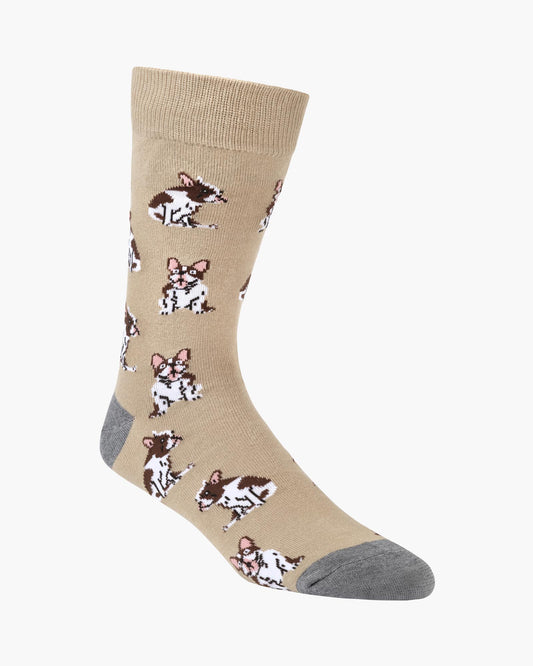 MENS FRENCH BULLDOG BAMBOO SOCK