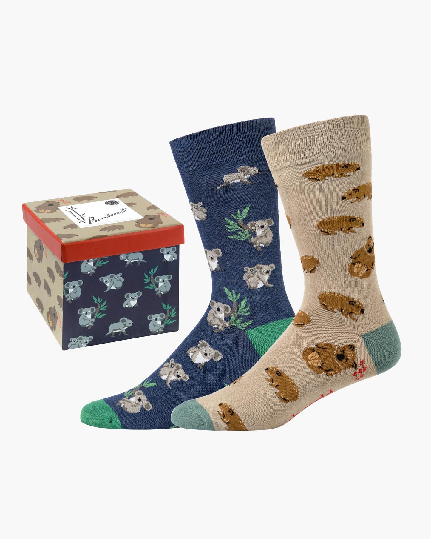 MENS WALLY WOMBAT & KOALA 2PK GIFT BOX