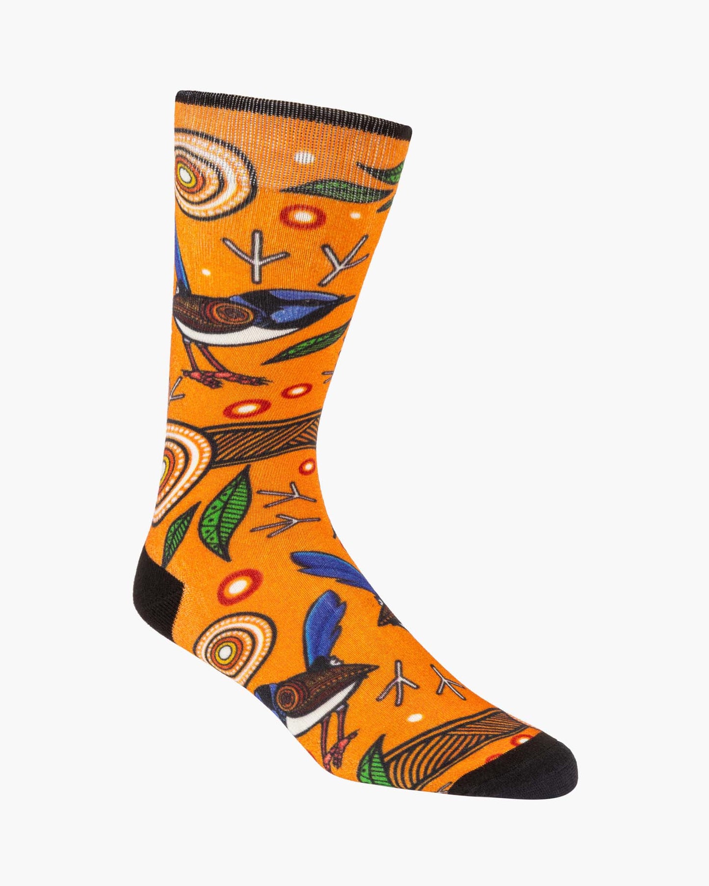 MENS NATIVE AUSTRALIAN BLUE WREN BAMBOO SOCK