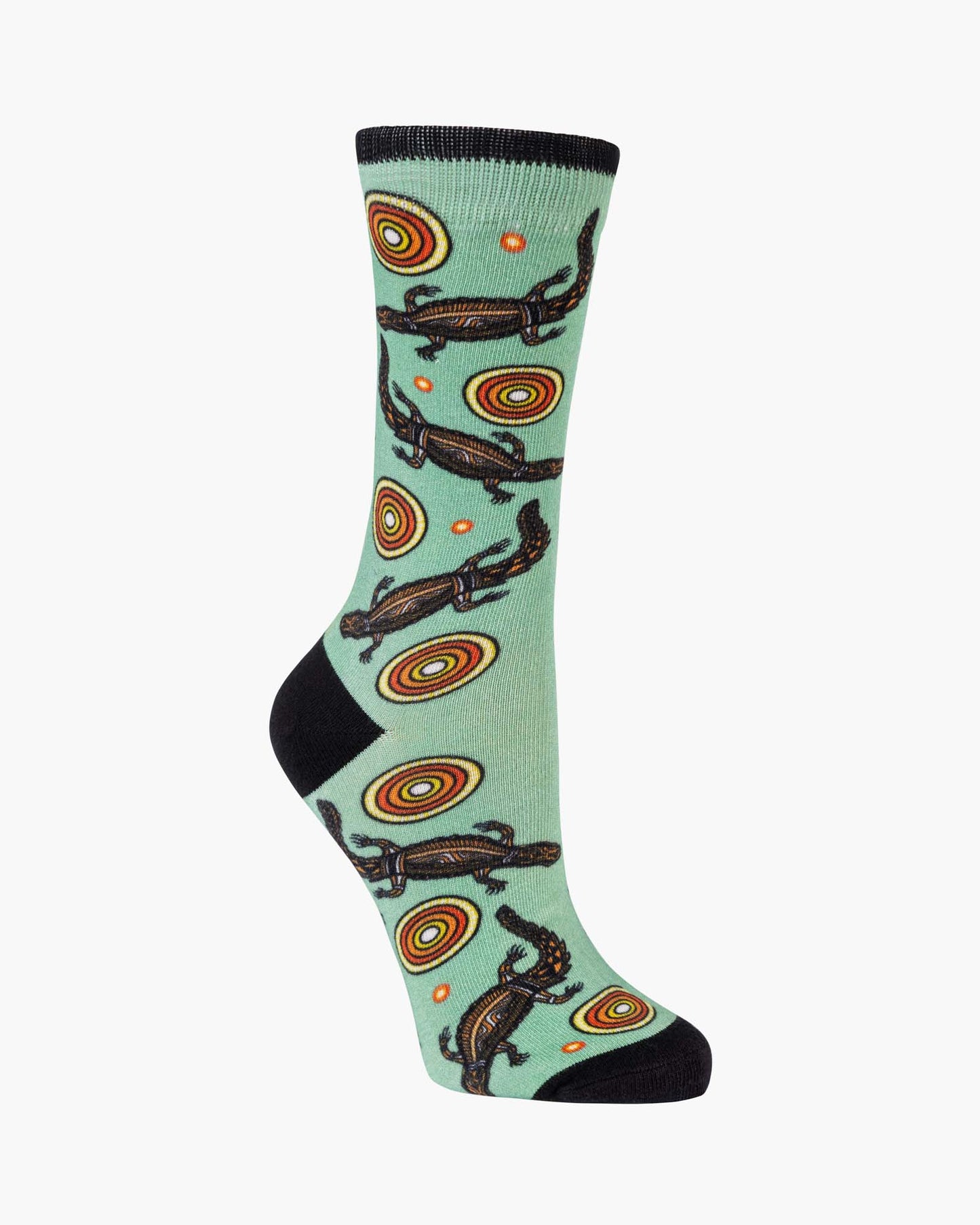 WOMENS NATIVE AUSTRALIAN CROCODILE BAMBOO SOCK
