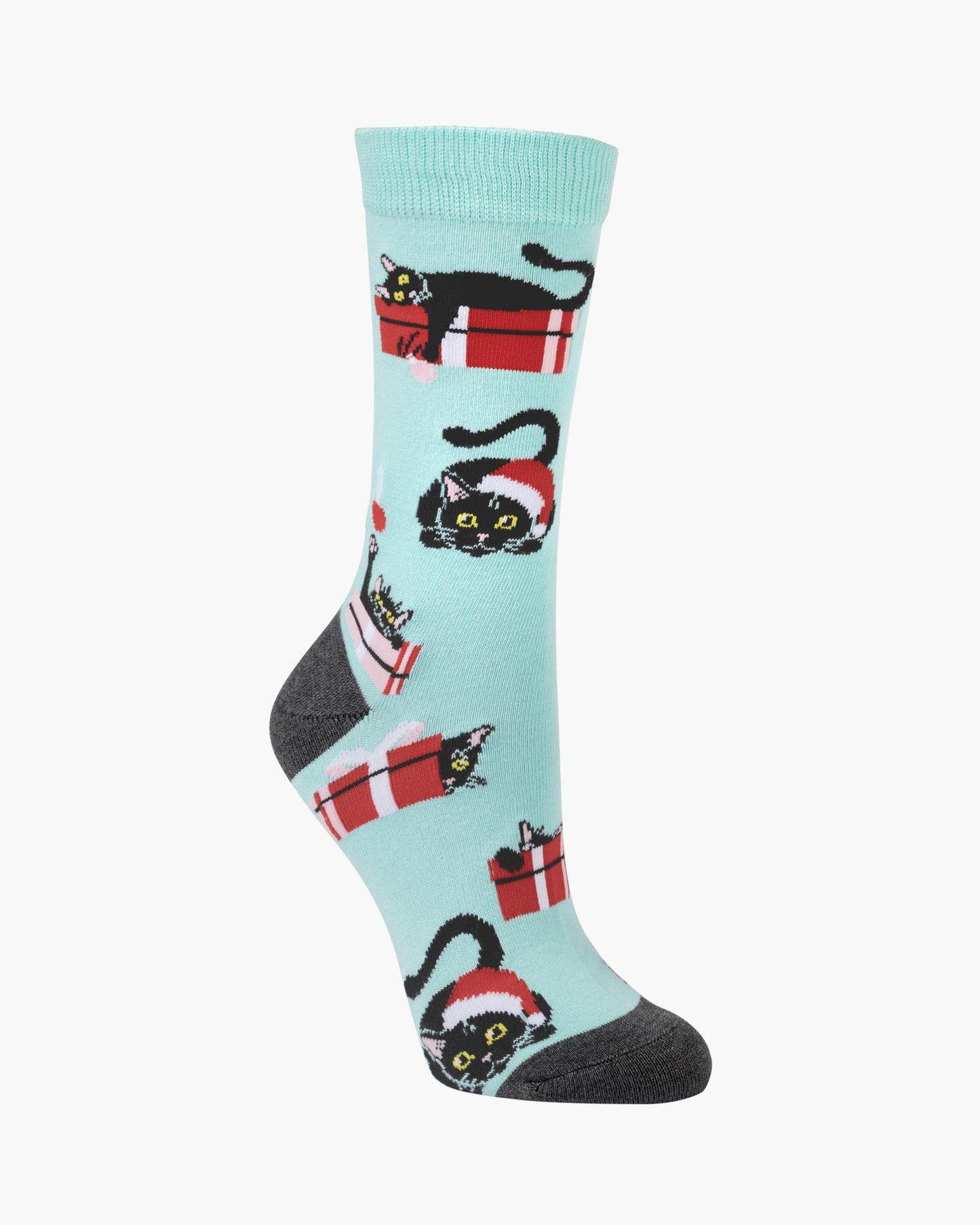 WOMENS MEOWY CHRISTMAS BAMBOO SOCK