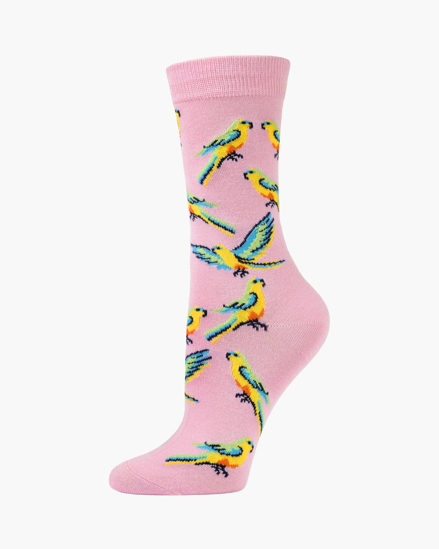WOMENS ORANGE BELLIED PARROT BAMBOO SOCK