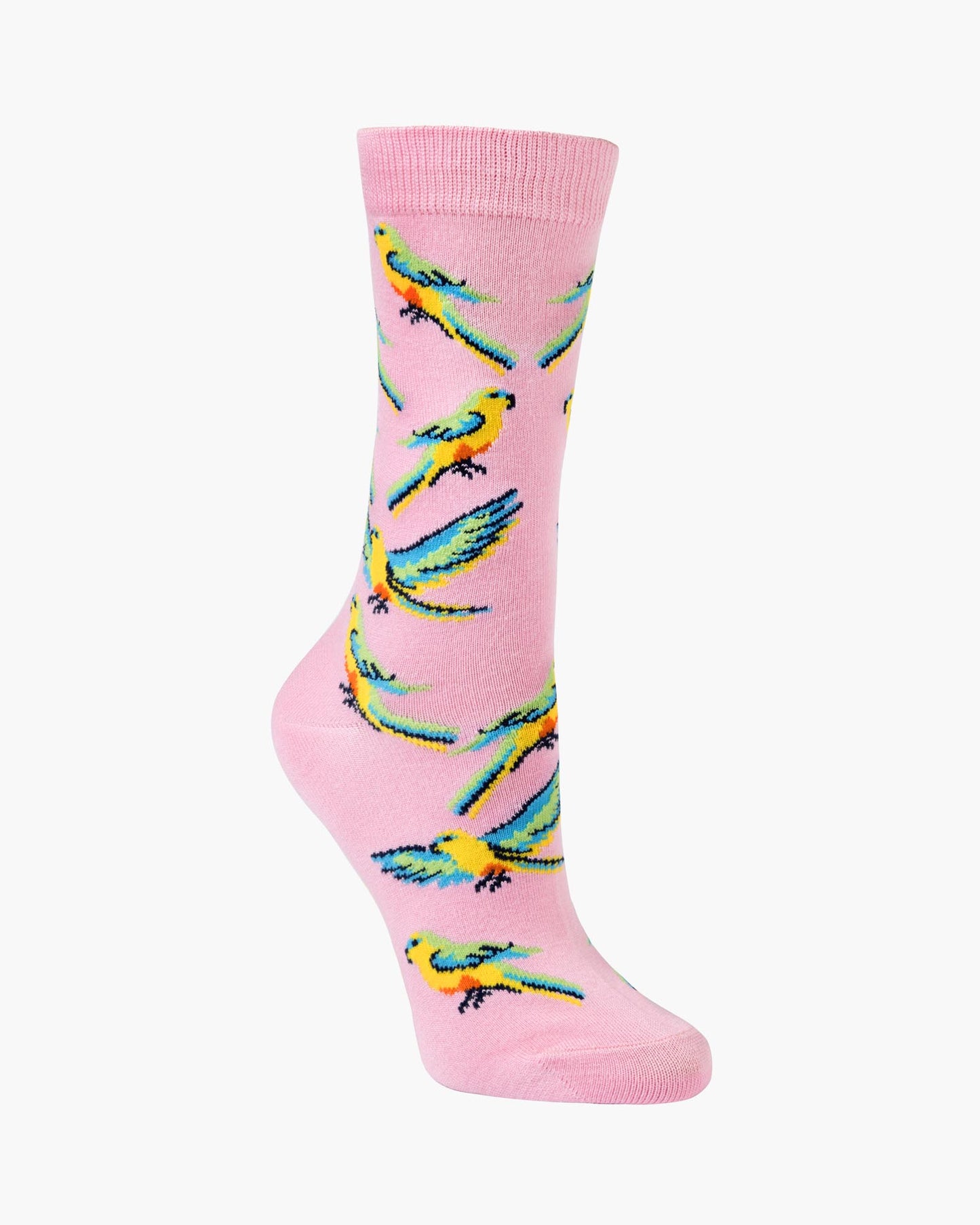 WOMENS ORANGE BELLIED PARROT BAMBOO SOCK