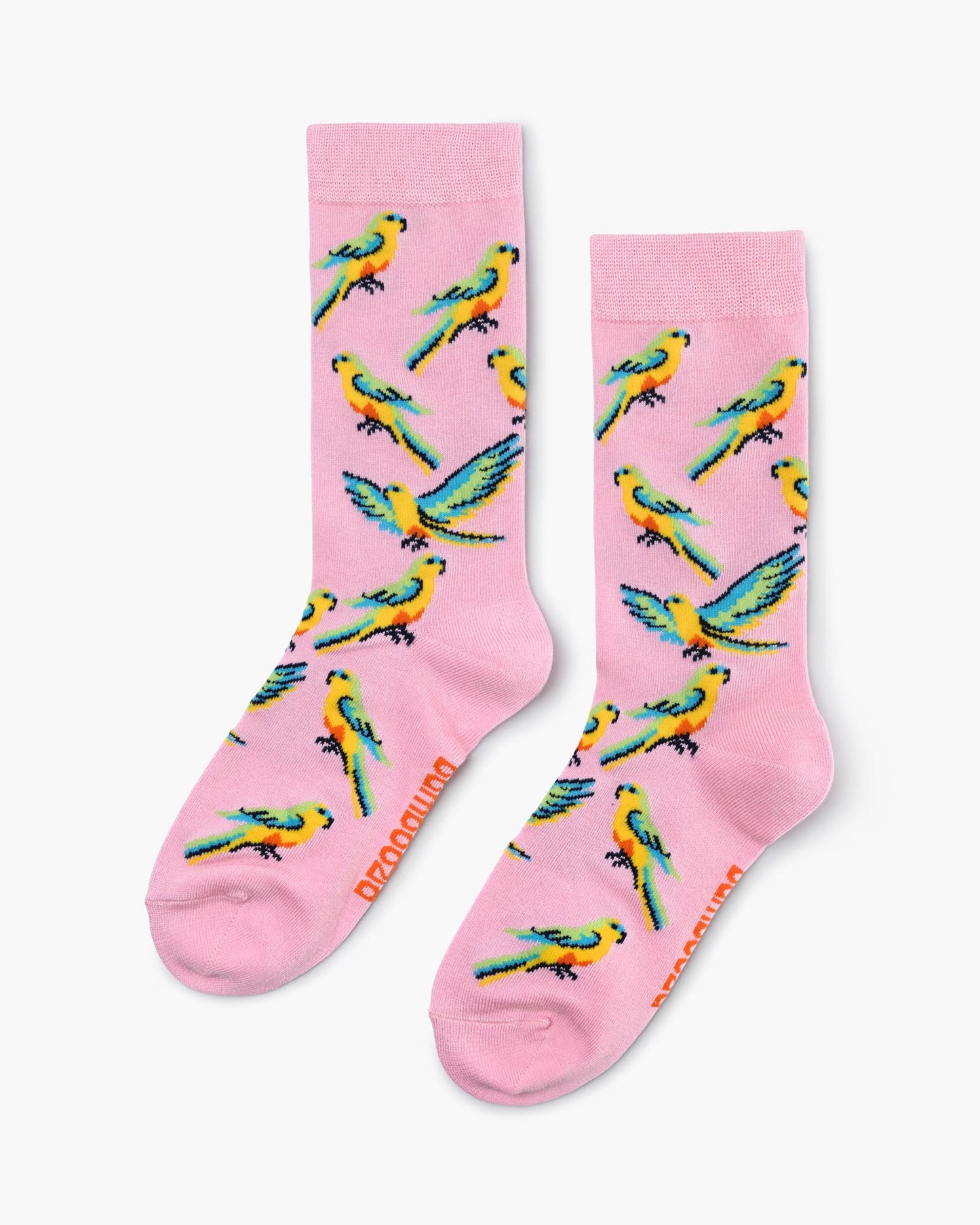 WOMENS ORANGE BELLIED PARROT BAMBOO SOCK