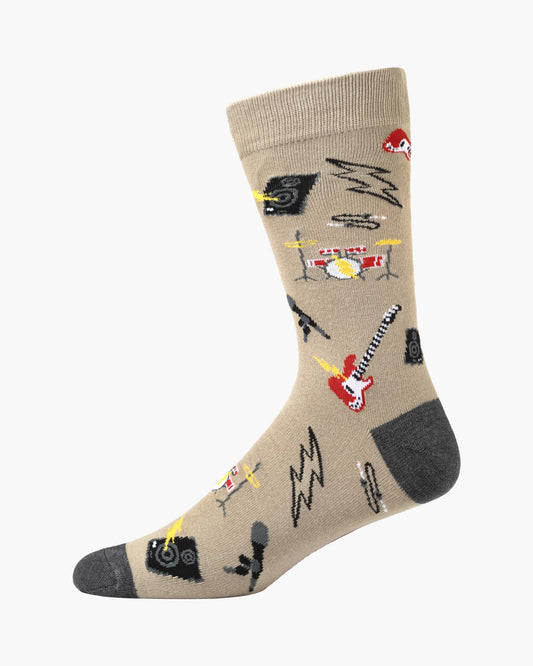 MENS ROCK BAND BAMBOO SOCK