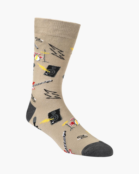 MENS ROCK BAND BAMBOO SOCK
