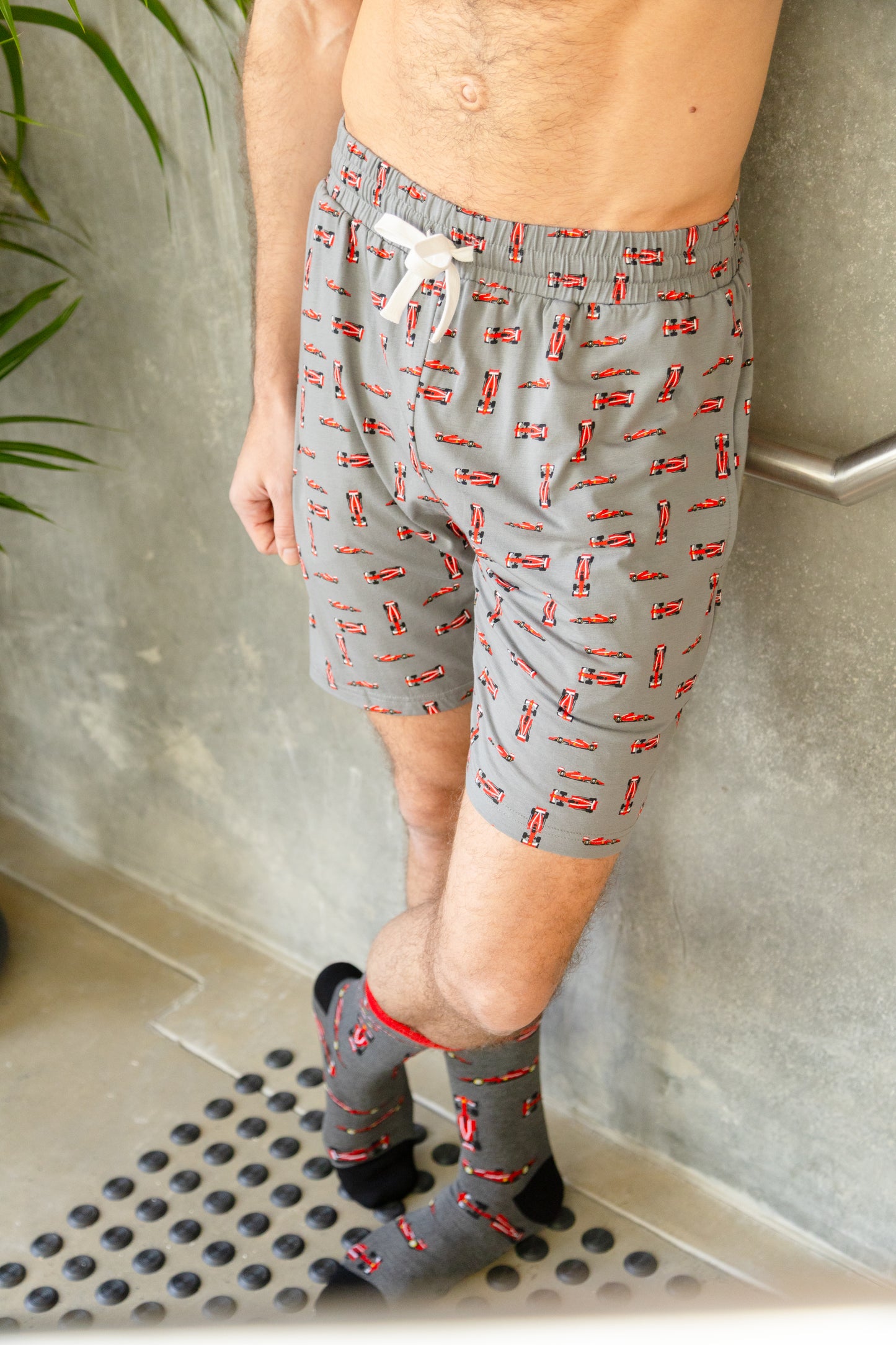 MENS F1 RACE CAR BAMBOO JERSEY SLEEP SHORT