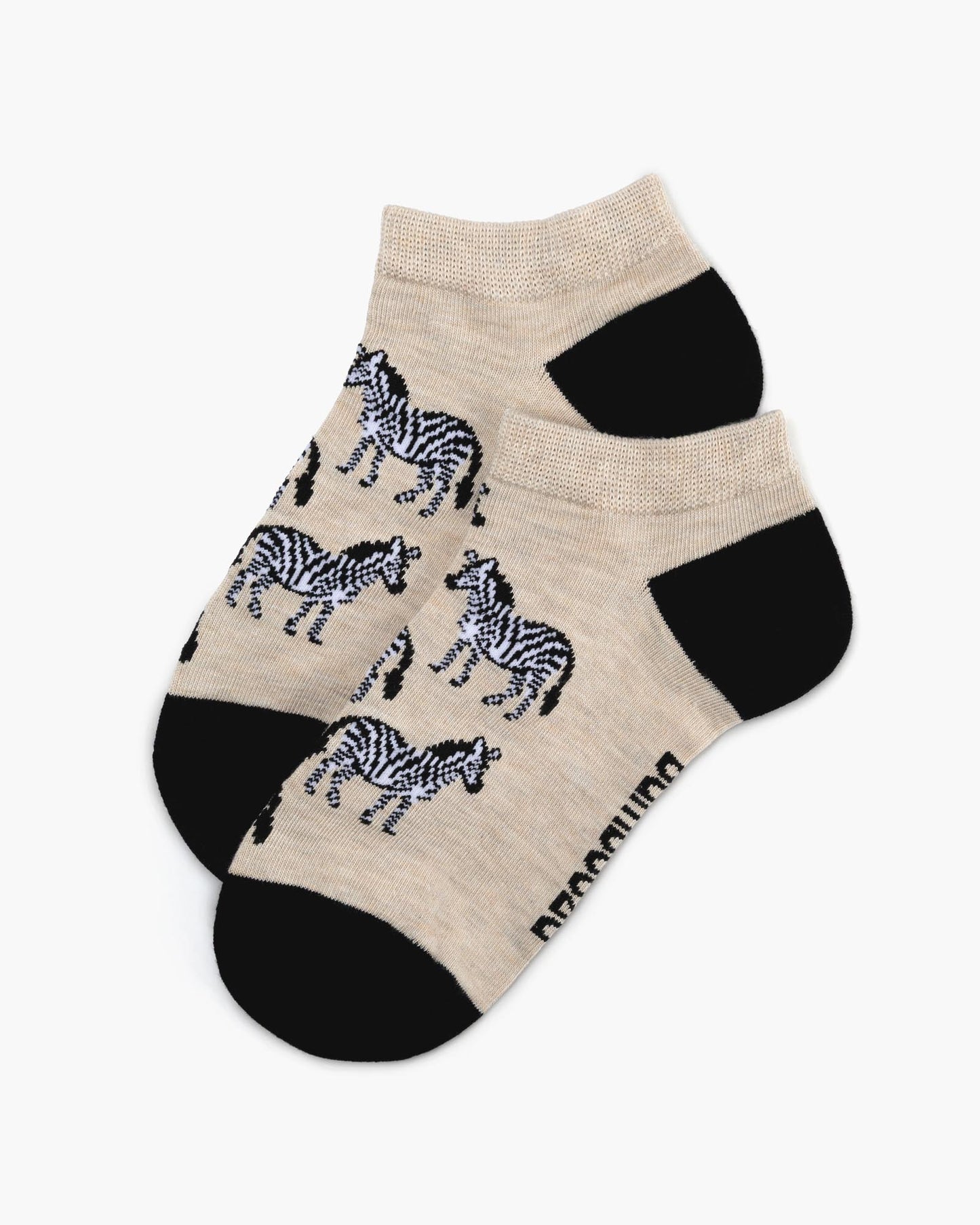 WOMENS ZEBRA BAMBOO PED SOCK