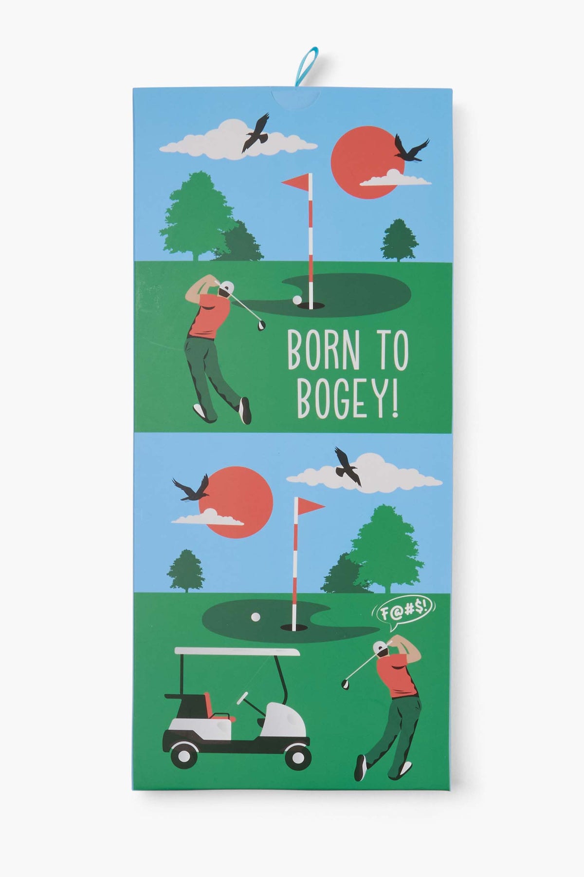 MENS BORN TO BOGEY BAMBOO SOCK CARD