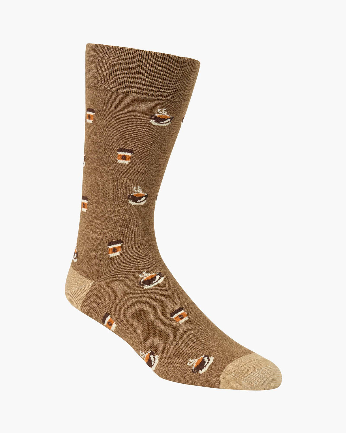 MENS COFFEE TO GO COMFORT LOOSE TOP BAMBOO SOCK