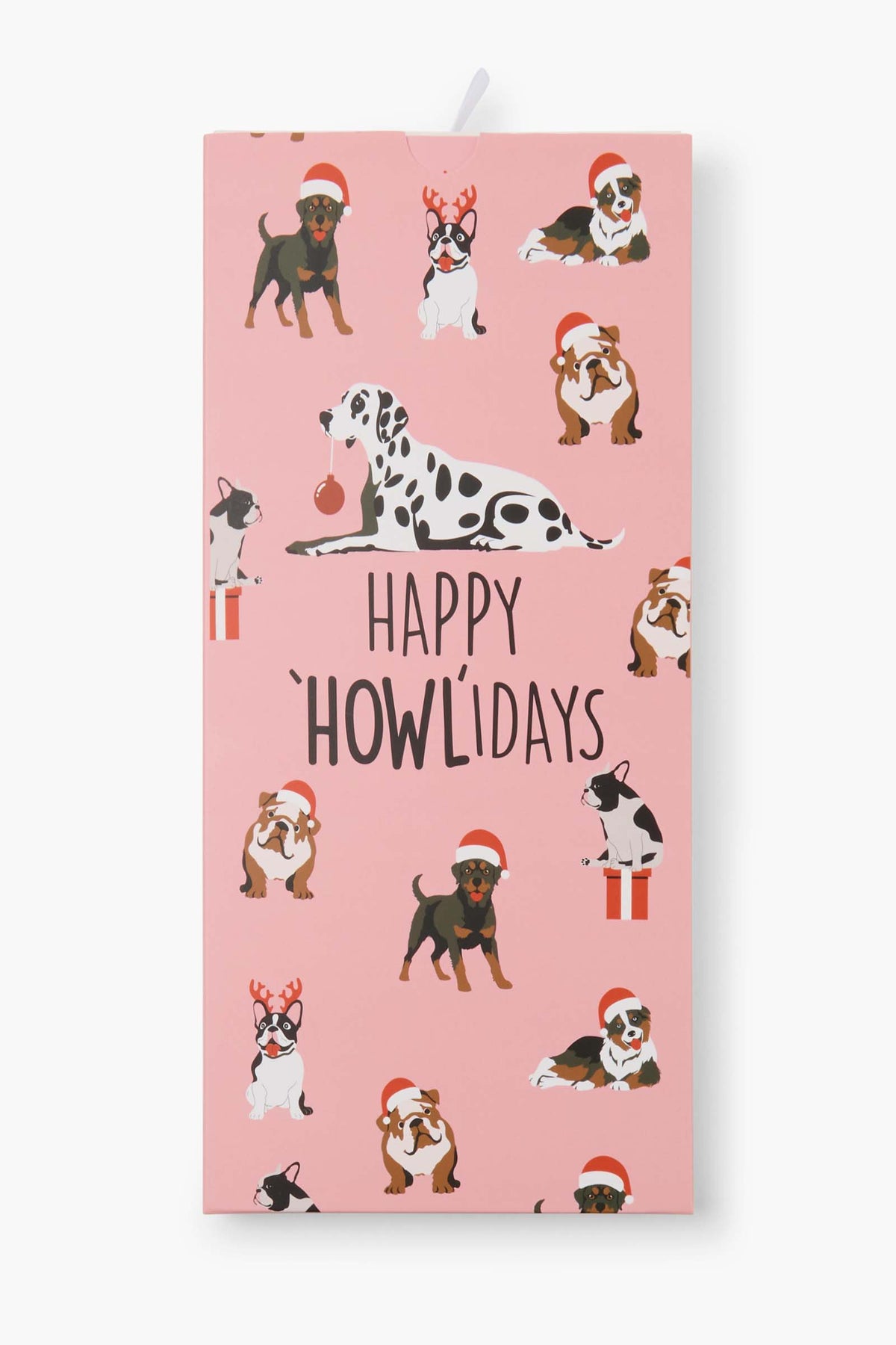 WOMENS HAPPY HOWLIDAYS BAMBOO SOCK CARD
