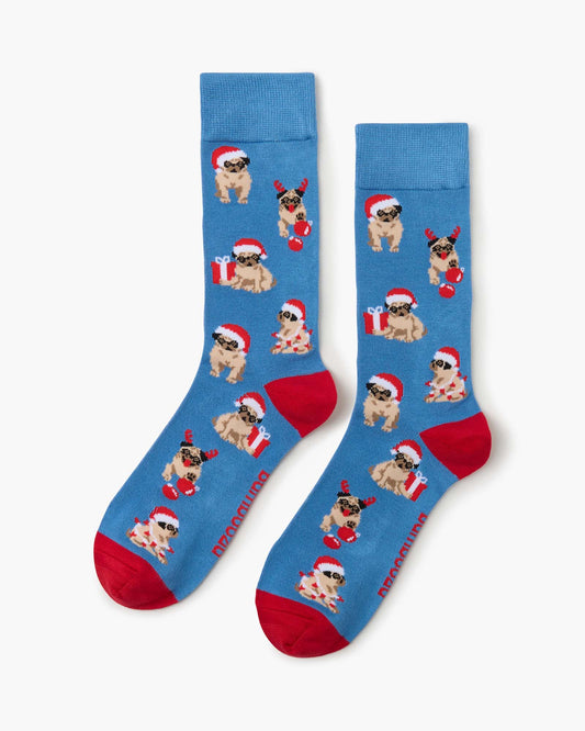 MENS PUG-A LA LA LA BAMBOO SOCK