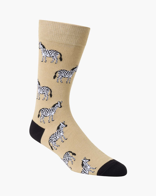 MENS ZEBRA BAMBOO SOCK