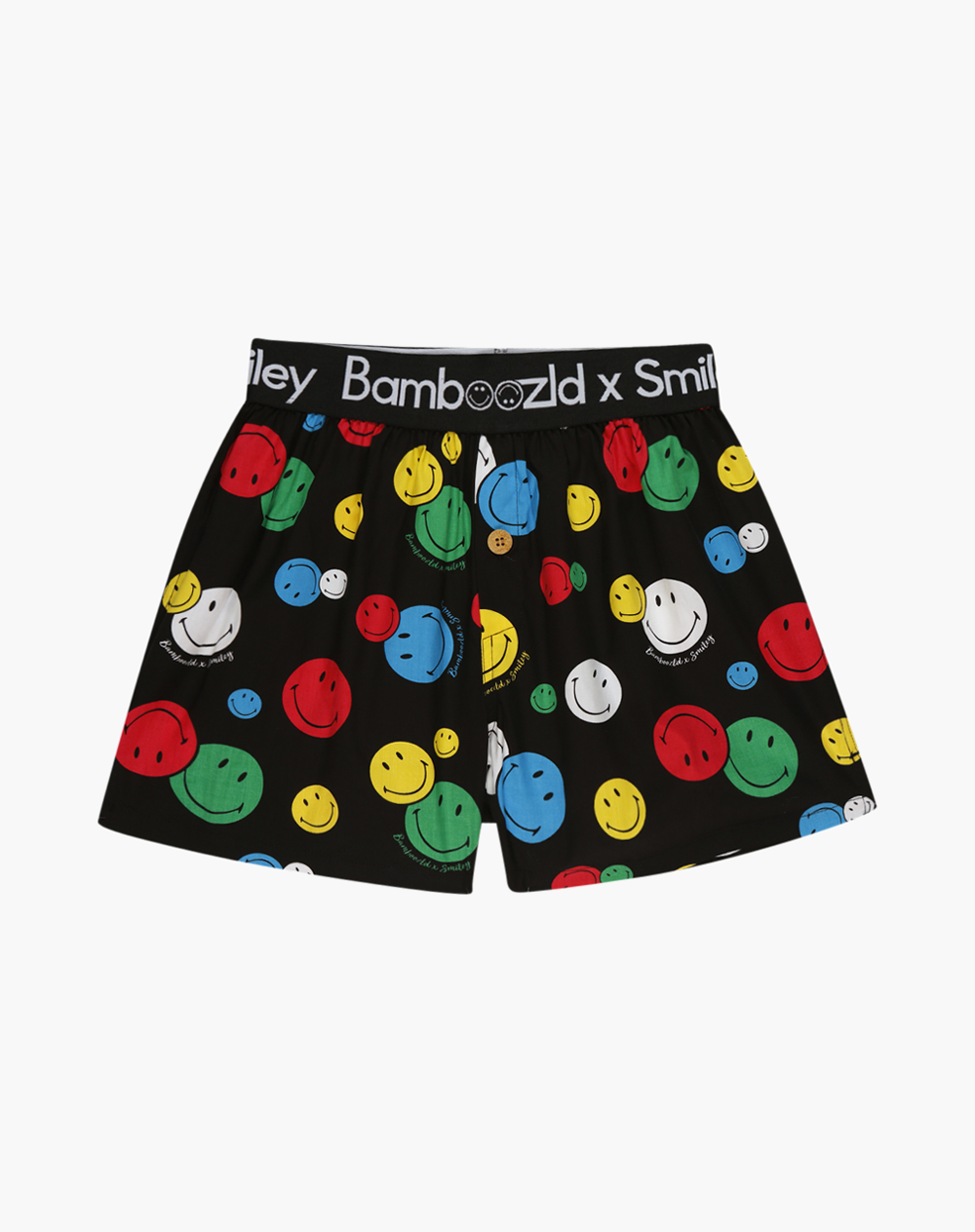 MENS SMILEY POSITIVE VIBES BAMBOO BOXER SHORT