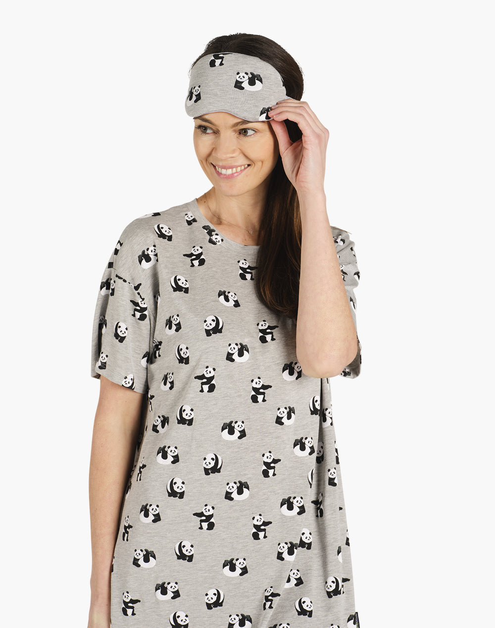 WOMENS LUXE JERSEY BAMBOO PANDA SLEEP MASK