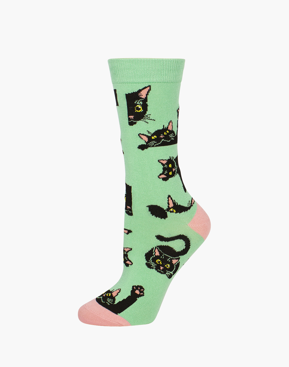 WOMENS BLACK CAT BAMBOO SOCK