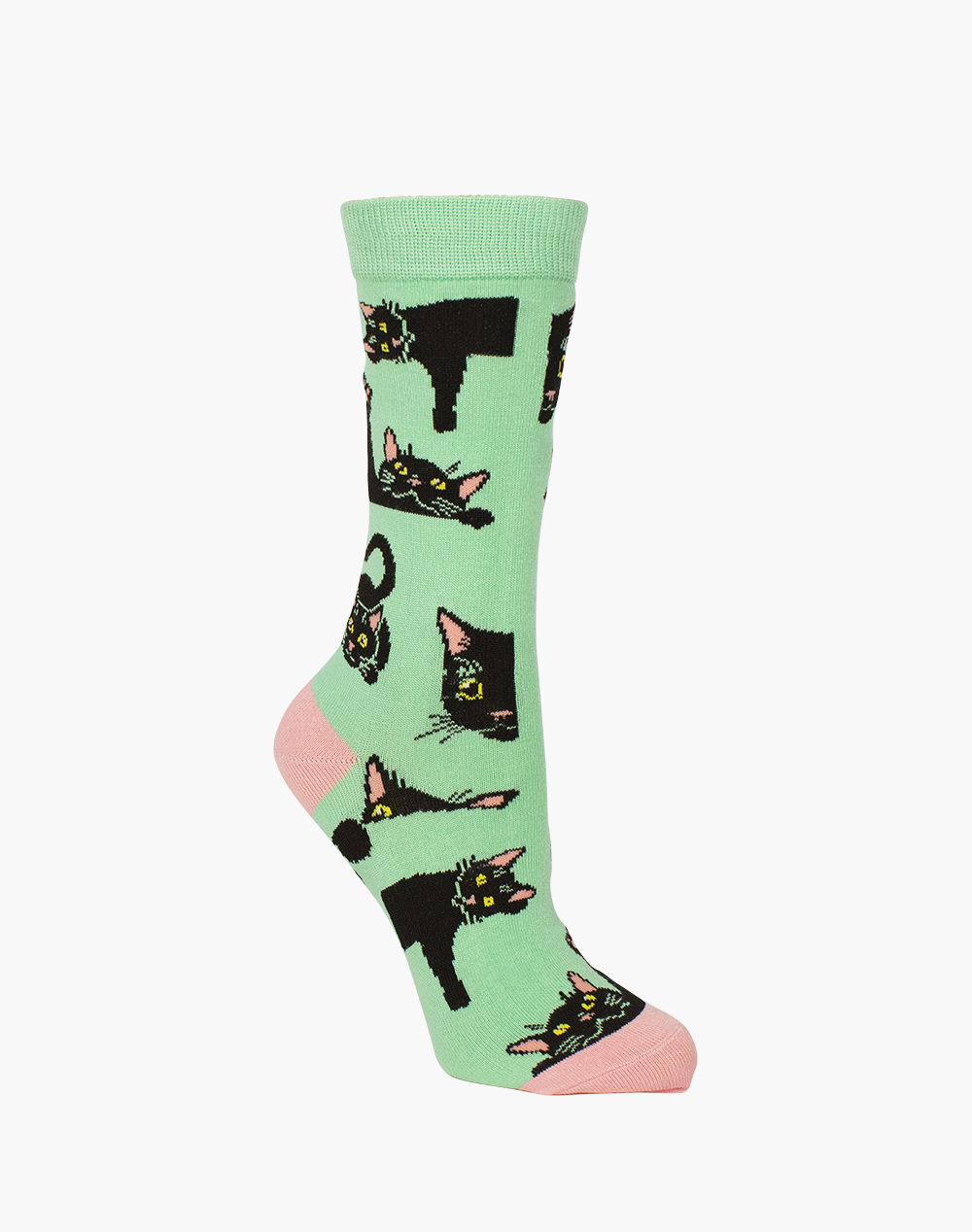 WOMENS BLACK CAT BAMBOO SOCK