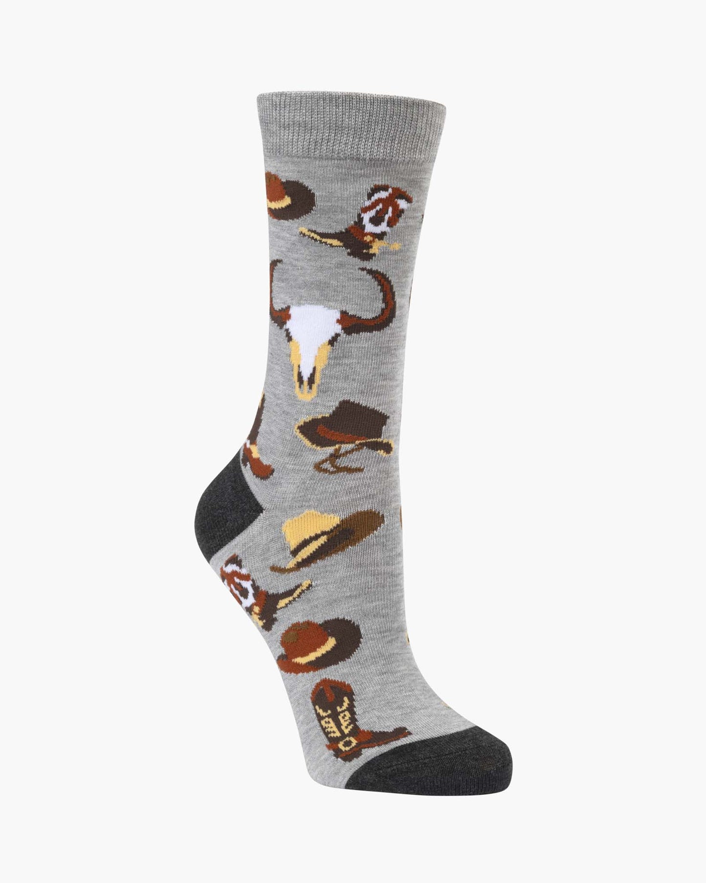 WOMENS COWBOY BOOTS & SPURS BAMBOO SOCK