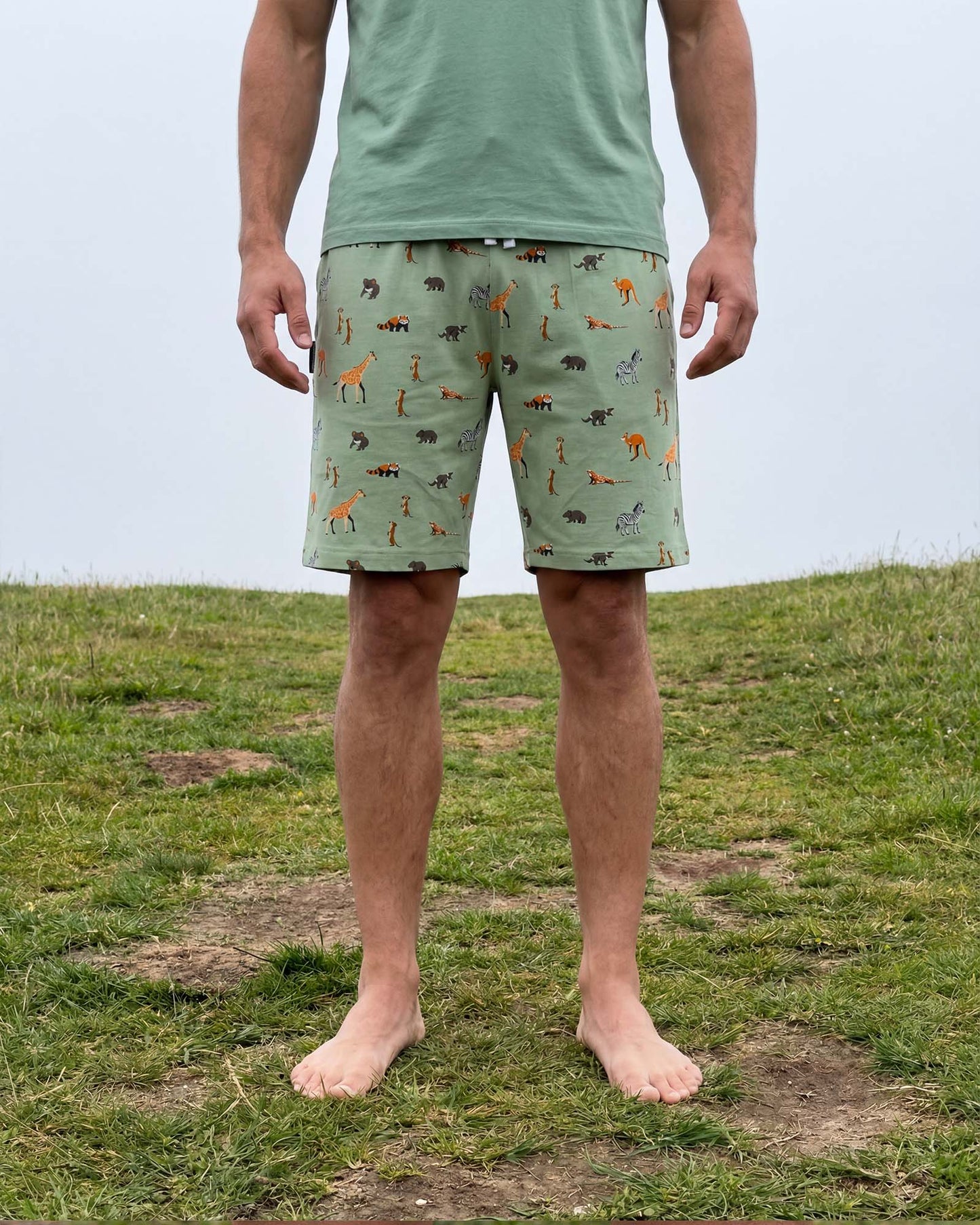 MENS WILD THING BAMBOO JERSEY SLEEP SHORT