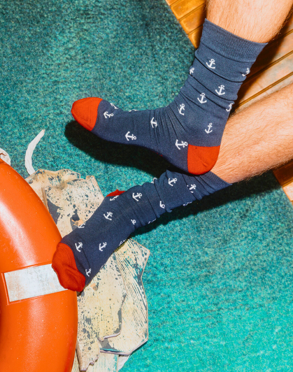 MENS ANCHORS BAMBOO SOCK