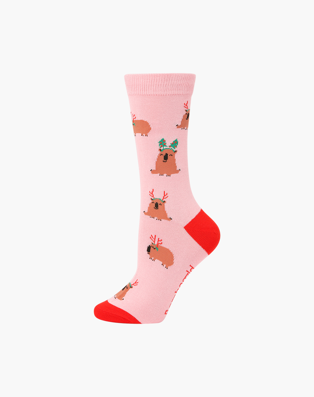 WOMENS CHRISTMAS JOLLY WOMBAT BAMBOO SOCK