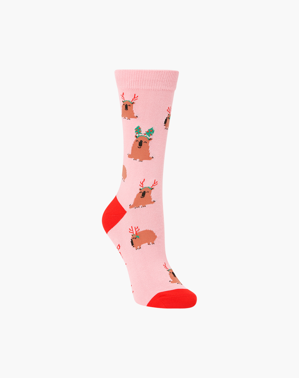 WOMENS CHRISTMAS JOLLY WOMBAT BAMBOO SOCK
