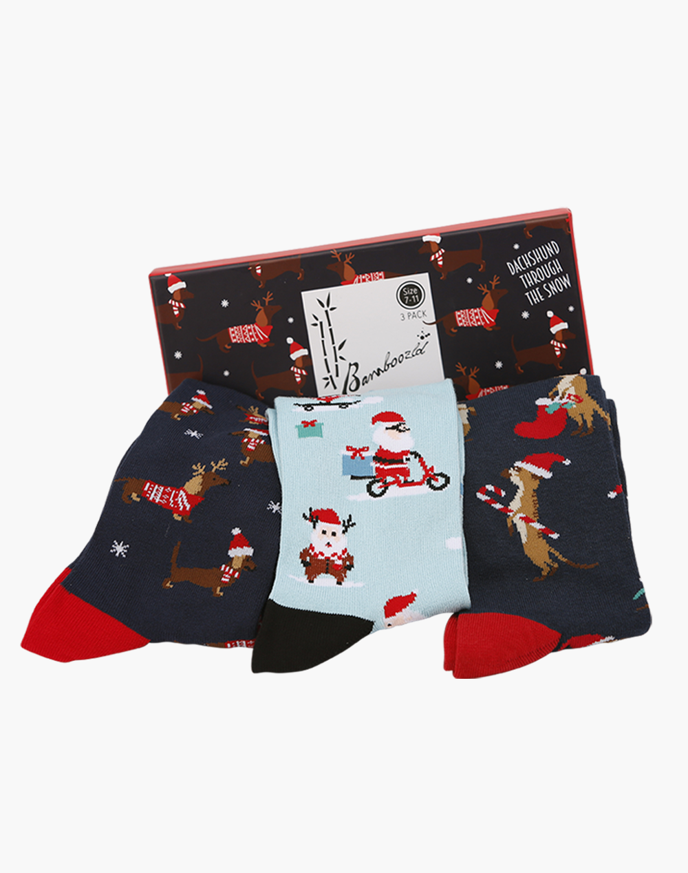 MENS DASHING SANTA 3PK GIFT BOX