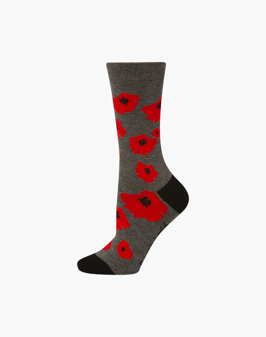WOMENS POPPIES BAMBOO SOCK