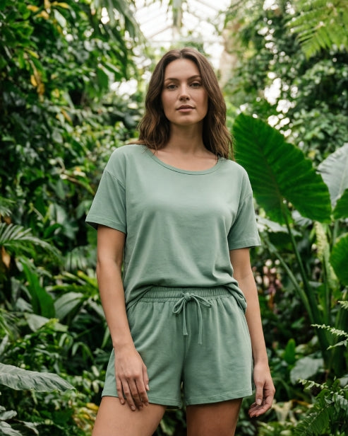WOMENS SAGE COMFY BAMBOO JERSEY SLEEP SHORT