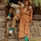 WOMENS BORDER COLLIE BAMBOO SOCK