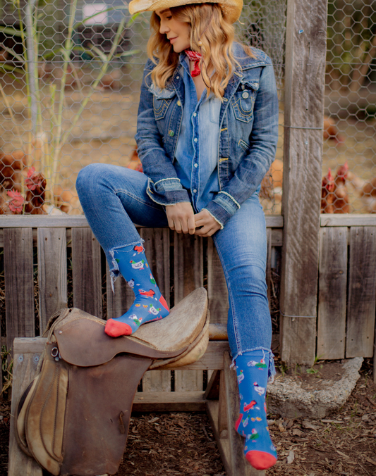 WOMENS MISS CLUCKY BAMBOO SOCK