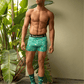 MENS GOLF GREEN BAMBOO TRUNK