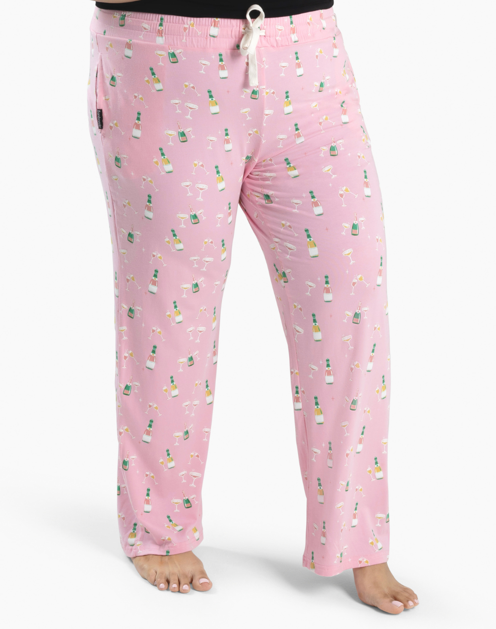 WOMENS CHAMPAGNE BUBBLES BAMBOO JERSEY SLEEP PANT