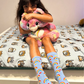 KIDS RAINBOW HEARTS BAMBOO SOCK