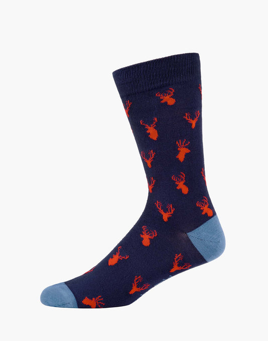 MENS DITSY DEER BAMBOO SOCK