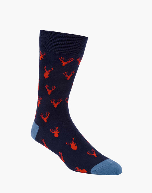 MENS DITSY DEER BAMBOO SOCK