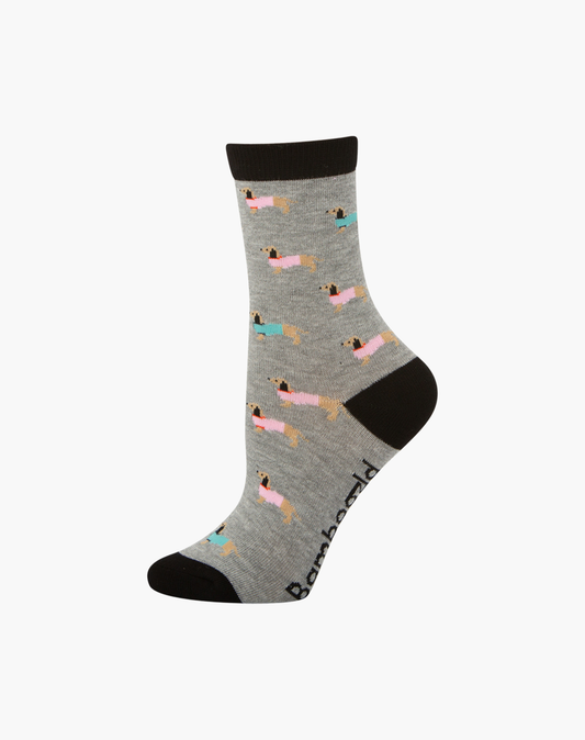 KIDS SAUSAGE DOG BAMBOO CREW SOCK
