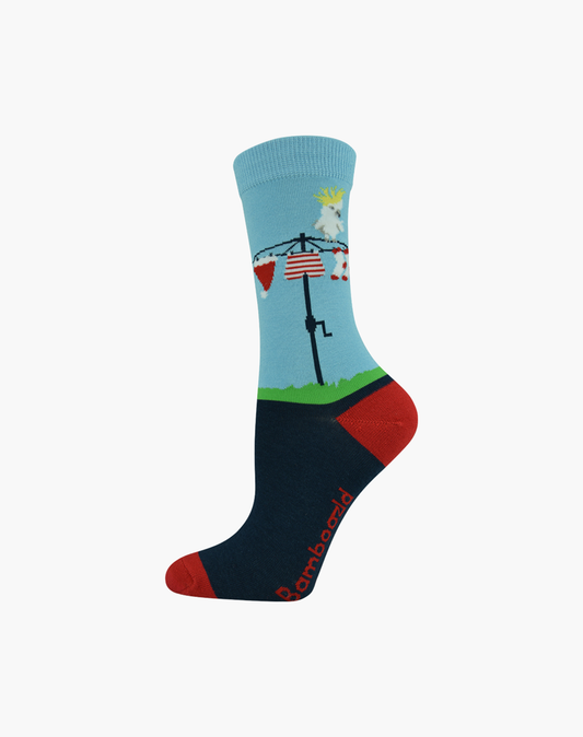 WOMENS XMAS WASH BAMBOO SOCK