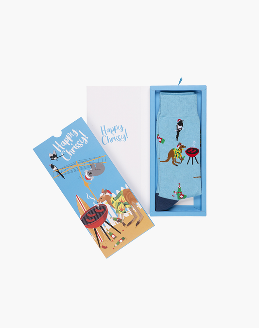 MENS HAPPY CHRISSY BAMBOO SOCK CARD