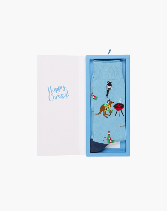 MENS HAPPY CHRISSY BAMBOO SOCK CARD